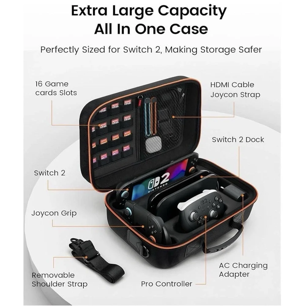 14 In 1 Accessories Bundle Compatible With Nintendo Switch 2025 Large Hard Switc